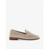 Dune Womens Ecru-leather Ginelli Penny Leather Loafers In Ecru-leather