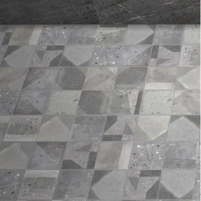 Dune Interior And Exterior 8" X 8" Porcelain Mosaic Tile In Gray