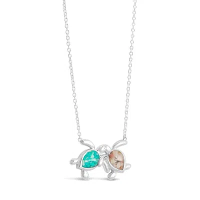 Dune Jewelry Best Friends Turtle Necklace In Silver