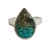 Dune Jewelry Teardrop Ring In Turquoise Gradient In Multi