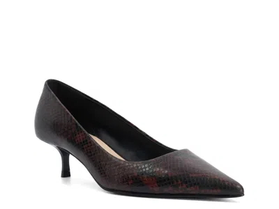 Dune London Amira Pump In Brown Leather