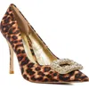 Dune London Aquamarine Pointed Toe Pump In Leopard