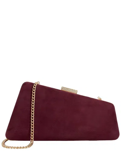 Dune London Balancing Suede Clutch In Red