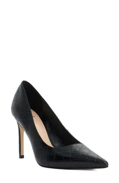 Dune London Baxos Croc Embossed Pointed Toe Pump In Multi