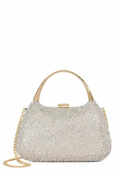 Dune London Beamings Crystal Embellished Top Handle Clutch In Gray