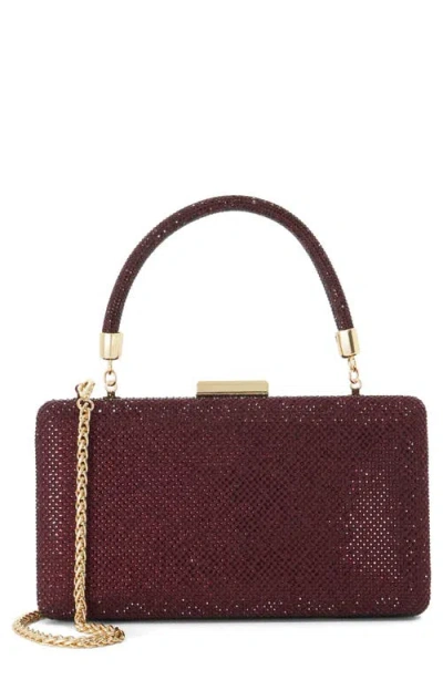 Dune London Beaut Crystal Box Clutch In Brown