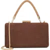 Dune London Beaut Top Handle Frame Clutch In Brown
