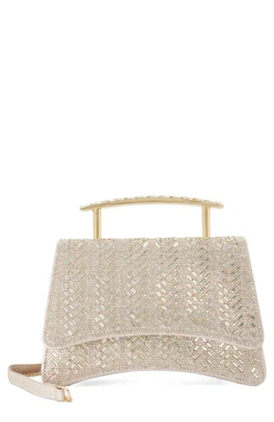 Dune London Bedazzle Crystal Top Handle Bag In Neutral