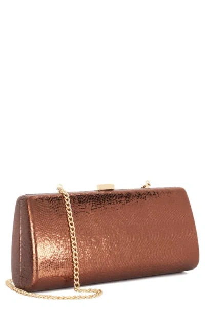 Dune London Belinda Frame Clutch In Brown
