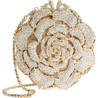Dune London Bling Flower Clutch In Gold