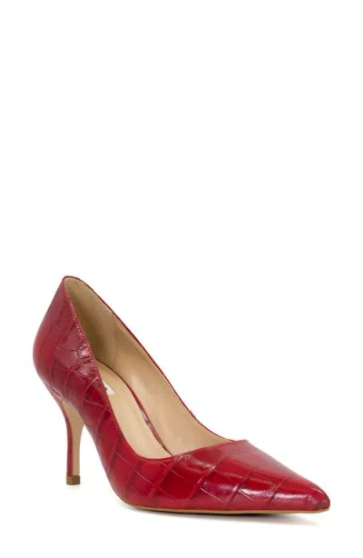 Dune London Bold Pointed Toe Pump In Red