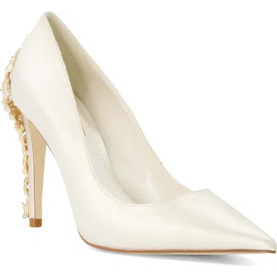 Dune London Boutiquie Pointed Toe Pump In White