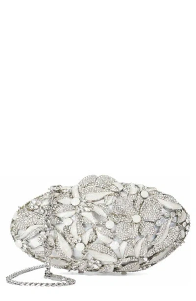Dune London Brides Crystal Embellished Minaudière In Silver