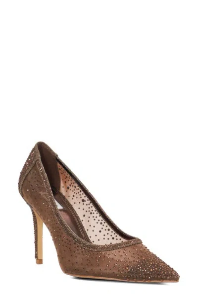 Dune London Brightest Pointed Toe Pump In Brown