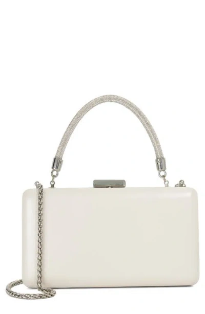 Dune London Brunch Leather Frame Clutch In Neutral