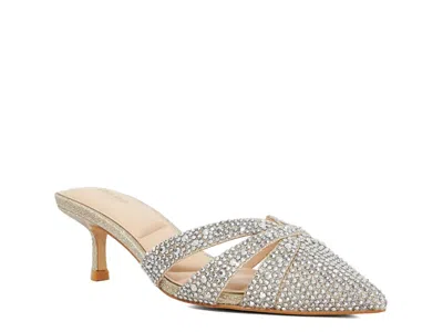 Dune London Calla Mule In Gold Synthetic