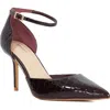 Dune London Calmness Ankle Strap Pointed Toe Pump In Burgundy
