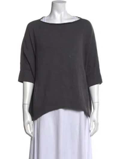 Pre-owned Dune London Cashmere Crew Neck Sweater In Gray