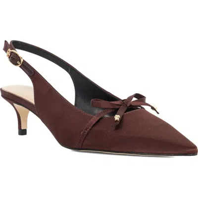 Dune London Cassie Pointed Toe Slingback Pump In Brown