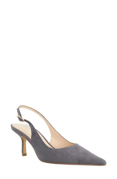 Dune London Celise Slingback Pointed Toe Pump In Gray