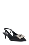 Dune London Centrepiece Slingback Pointed Toe Kitten Heel Pump