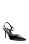 Dune London Channel Ankle Strap Pointed Toe Pump In Black