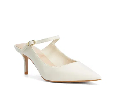 Dune London Chronicles Mule In Ecru Leather