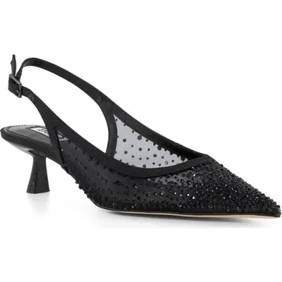 Dune London Ciana Slingback Pointed Toe Kitten Heel Pump In Black