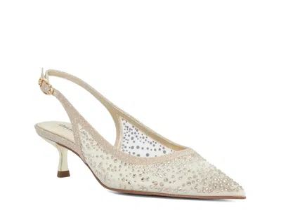 Dune London Cirelle Pump In Gold Synthetic
