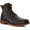 Dune London Coltonn Lace-up Leather Boot In Dark Brown