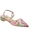 Dune London Command Pointed Toe Flat In Pink