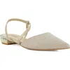 Dune London Command Pointed Toe Flat In Neutral