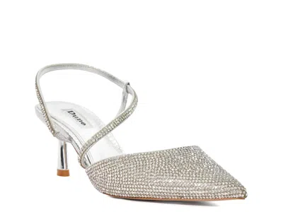 Dune London Competitive Pump In Silver Synthetic