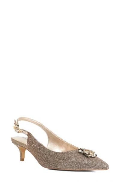 Dune London Context Pointed Toe Slingback Pump In Brown