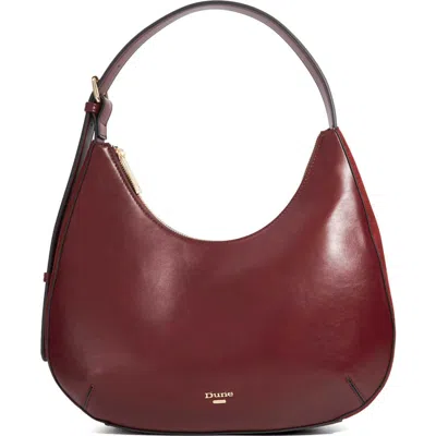 Dune London Daintilies Faux Leather Shoulder Bag In Burgundy