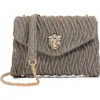 Dune London Darling Matelassé Suede Crossbody Bag In Brown