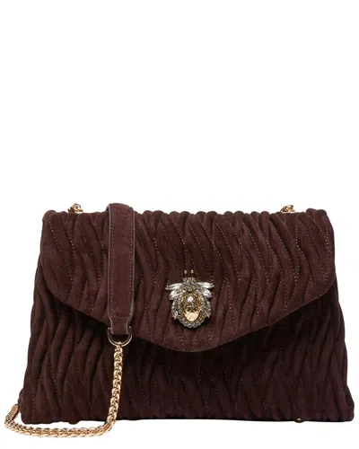 Dune London Darling Suede Handbag In Brown