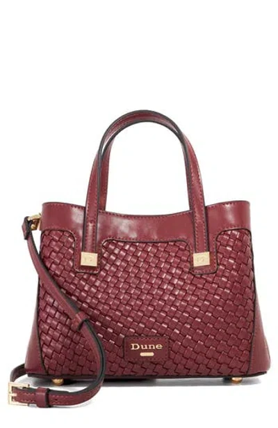 Dune London Deavie Woven Tote Bag In Burgundy
