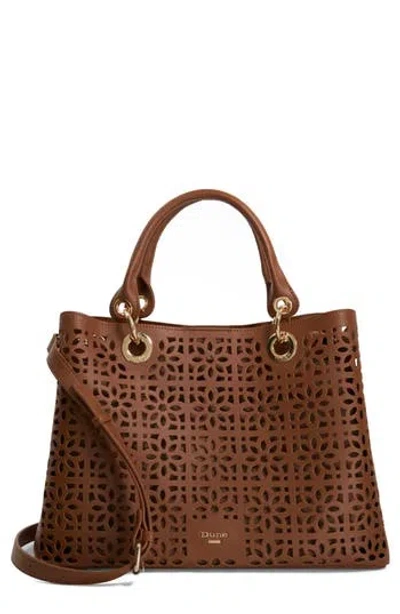 Dune London Delaser Faux Leather Tote In Brown