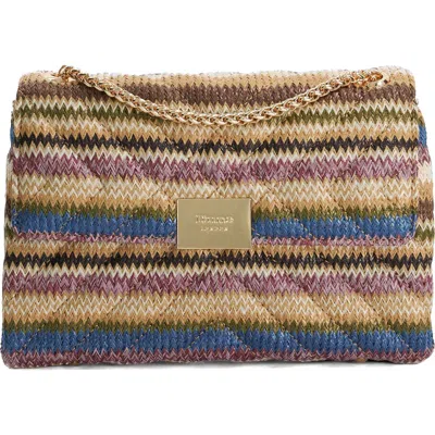 Dune London Dellaos Small Quilted Shoulder Bag In Purple