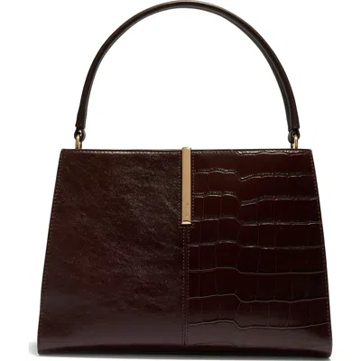 Dune London Destined Leather Crossbody Bag In Burgundy