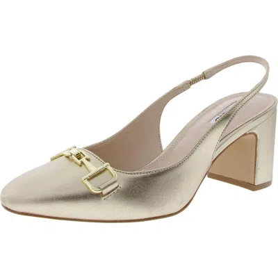 Dune London Detaile Womens Embellished Leather Slingback Heels In Multi