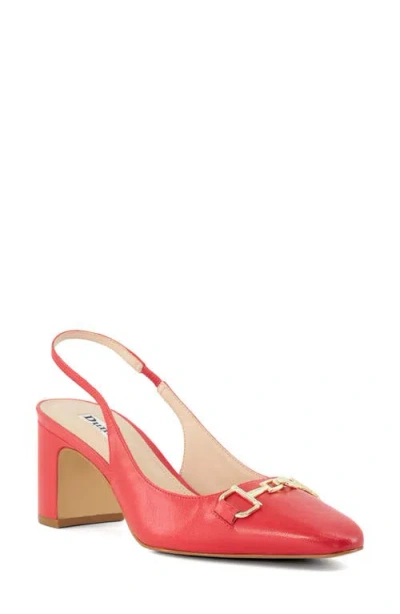 Dune London Detailed Slingback Pump In Red