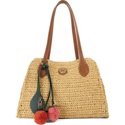 Dune London Devotedly Raffia Satchel In Brown
