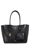 Dune London Dexterities Faux Leather Tote Bag In Black
