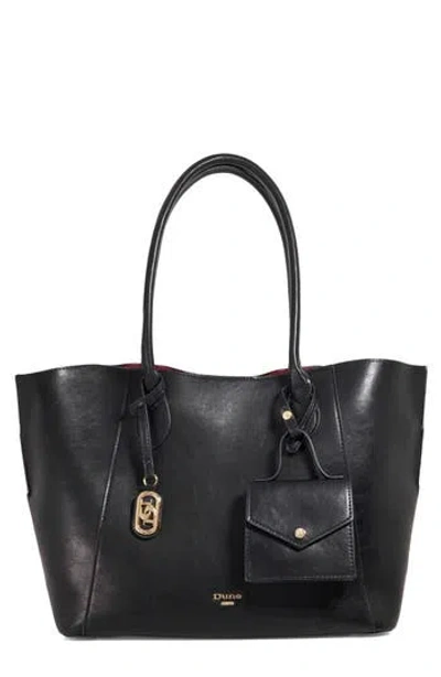 Dune London Dexterities Faux Leather Tote Bag In Black