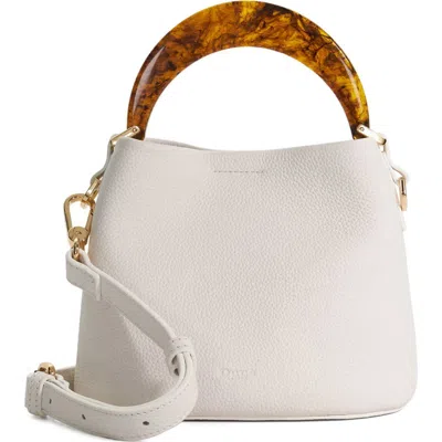 Dune London Dharla Leather Top Handle Bag In White
