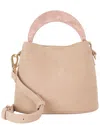 Dune London Dharla Leather Top Handle Bag In Neutral