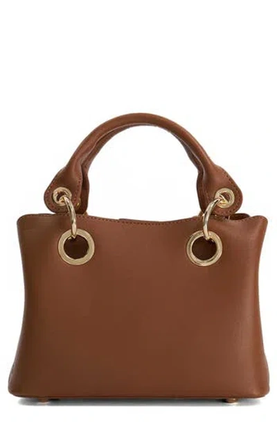 Dune London Diddydelaser Faux Leather Top Handle Bag In Brown