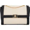 Dune London Diligently Convertible Canvas & Faux Leather Shoulder Bag